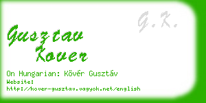 gusztav kover business card
