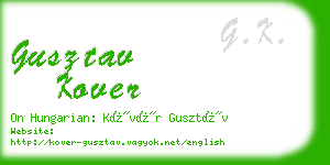 gusztav kover business card